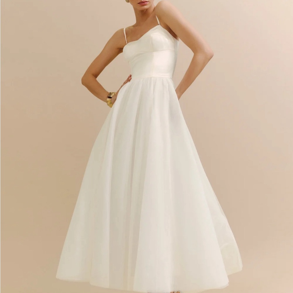 Reformation Alouette White Women's Dress